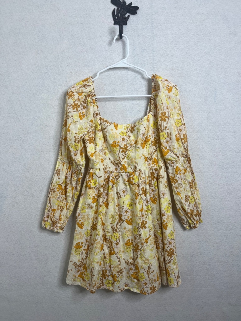 Forever 21 Floral Mini Dress Smocked Back Puff Sleeve Boho Cottagecore - Picture 3 of 6